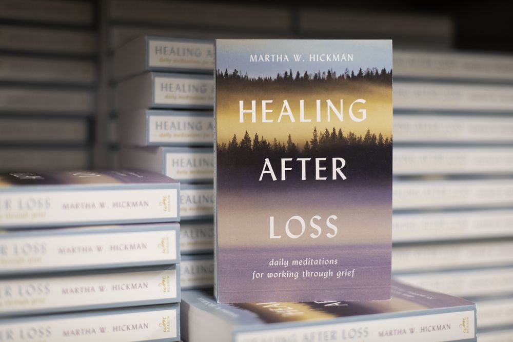 Copies of Healing After Loss, daily meditations for working through grief